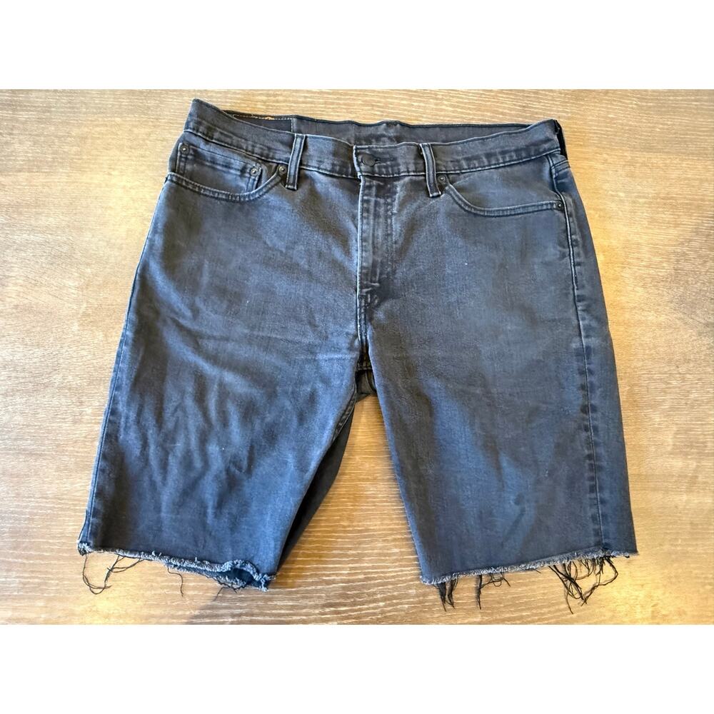 LEVI's 511 Black Denim Jean Jorts 10.5 inch inseam shorts Men size 36